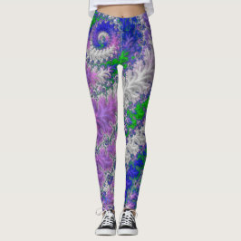 Leggings Espinosa espiral tripal colorida y audaz