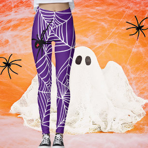 Leggings Espinoso disfraz de Halloween Red de araña de viud