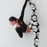 Leggings Espinoso patrón blanco y negro|Feliz Halloween<br><div class="desc">Espinoso patrón blanco y negro|Feliz Halloween</div>