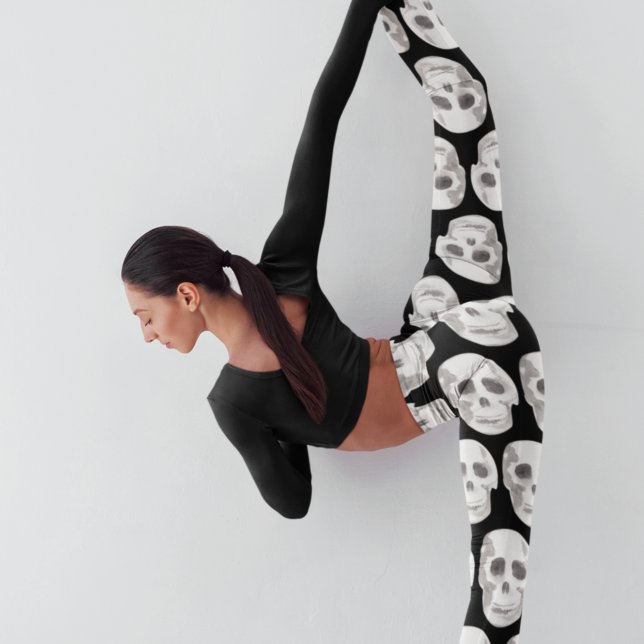 Leggings Espinoso patrón blanco y negro|Feliz Halloween (Subido por el creador)