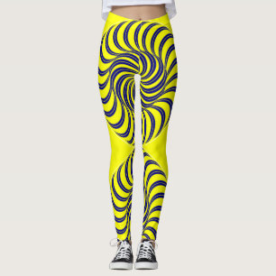 Leggings Espiral azul y amarilla