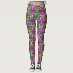 Leggings Espiral de tinte de puntas rosadas