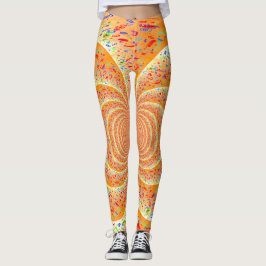 Leggings Espiral naranja