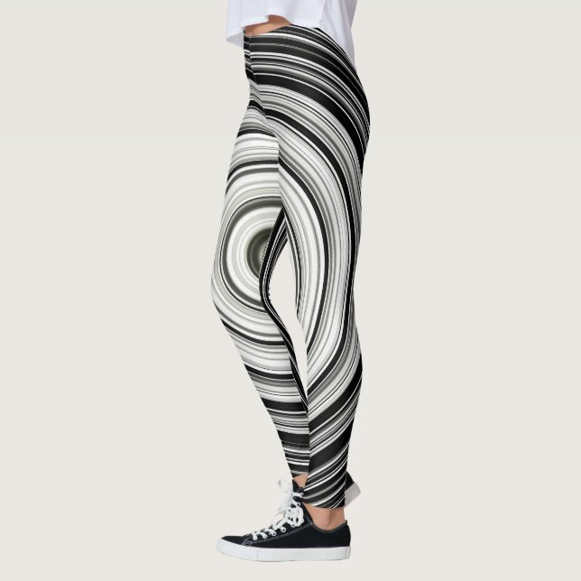 Leggings Espiral negra y blanca (Izquierda)