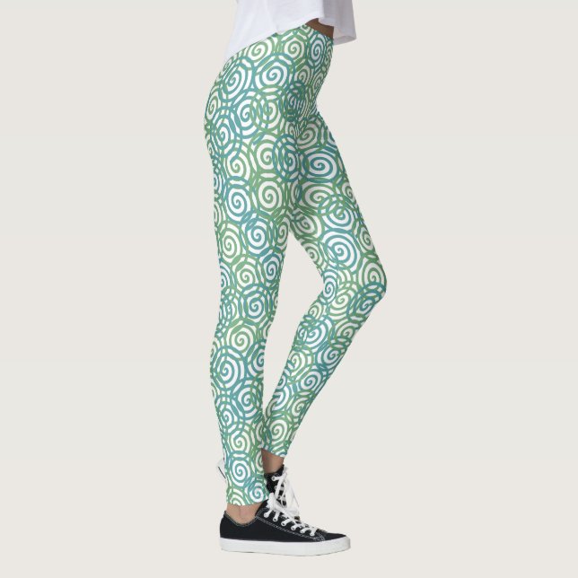 Leggings Espirales verdes azules (Derecha)