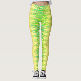 Leggings Espirales verdes en piernas amarillas