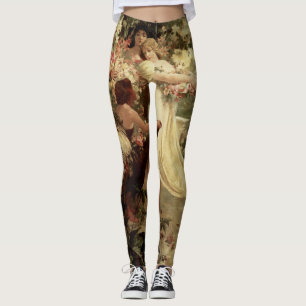 Leggings Espíritu de primavera por Alphonse Mucha