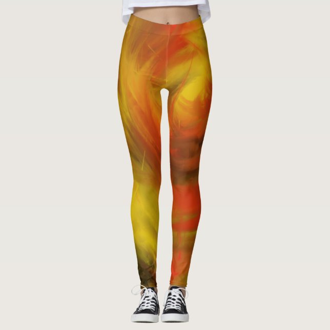 Leggings Espíritu Santo incendia pintura de arte de culto c (Anverso)