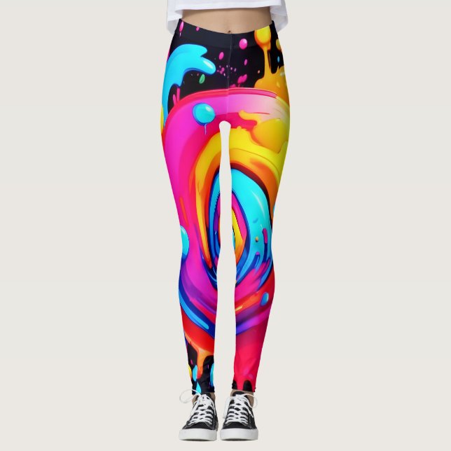 Leggings Esplusa de pintura arco iris (Anverso)
