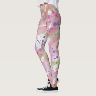 Leggings Esplusa de pintura rosa