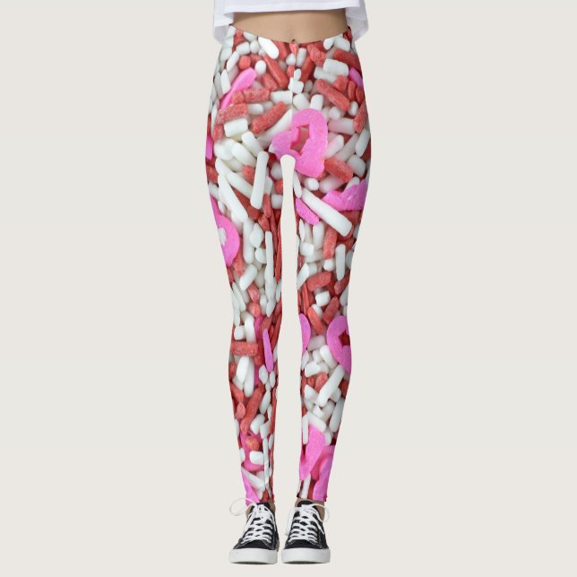 Leggings Espolvorines con corazones Piernas (Anverso)