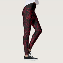 Leggings Esponja rusa roja sobre fondo rojo oscuro