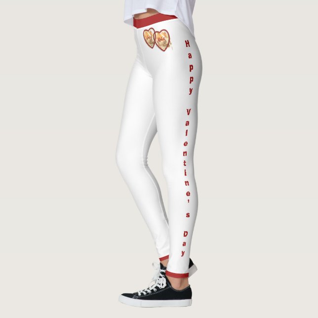 Leggings Esposa novia Corazón Rojo Día de San Valentín mode (Izquierda)