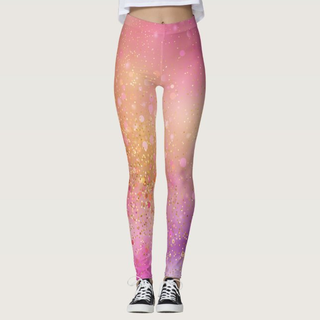 Leggings Espuma azul rosada moderna (Anverso)