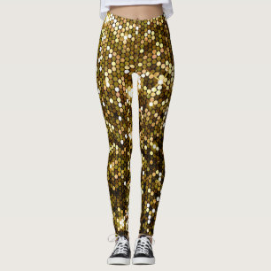 Leggings Espuma de oro: fondo brillante.