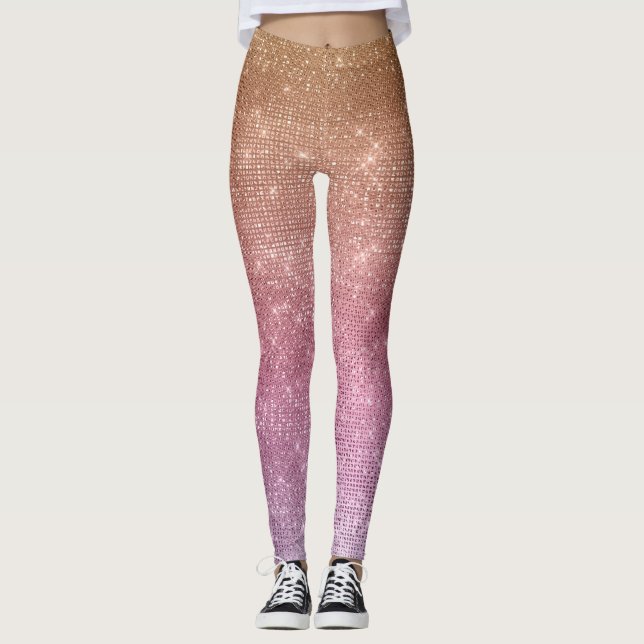 Leggings Espuma morada rosada de oro Rosa (Anverso)