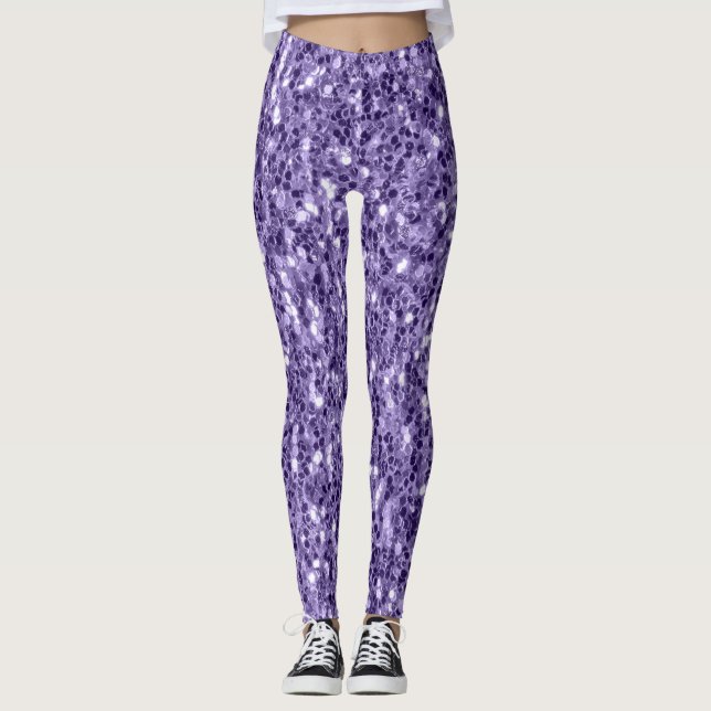 Leggings Espuma purpurina púrpura ultravioleta (Anverso)