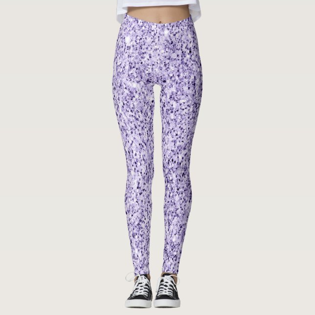 Leggings Espuma ultravioleta de purpurina púrpura (Anverso)