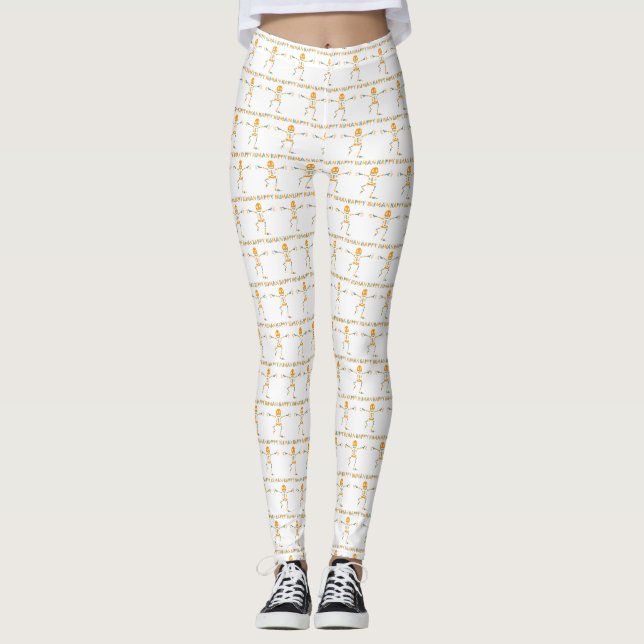 Leggings Esqueleto humano feliz (Anverso)