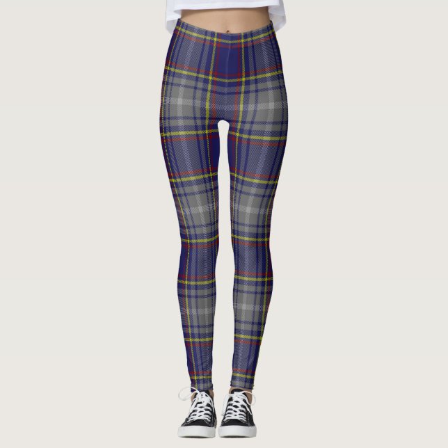Leggings Estado de la tela escocesa de tartán de Nevada (Anverso)