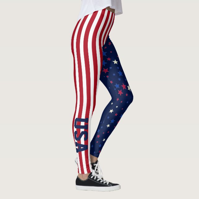 Leggings Estados Unidos 4 de julio Estrellas patrióticas ti (Derecha)