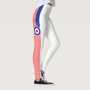 Leggings Estados Unidos Mod Scooter Stripes Decour on