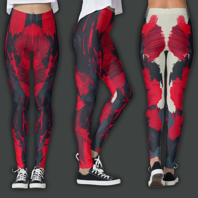 Leggings Estampa abstracta | Crimson Noir (Subido por el creador)