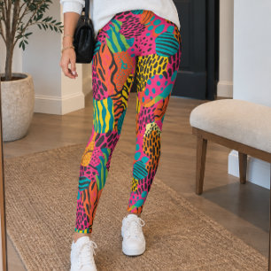Leggings Estampa Animal Abstracta Memphis