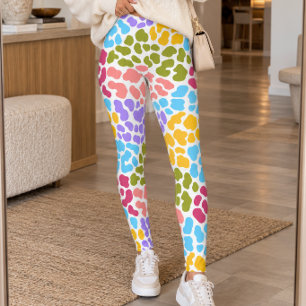 Leggings Estampa Animal de Pastel Colorido