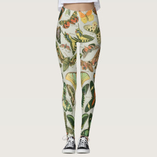 Leggings Estampa de patrón de mariposa polilla vintage