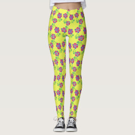 Leggings Estampa Floral Bonita de Pensamiento