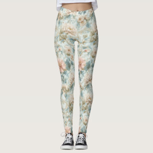 Leggings Estampa floral pastel Regencia Romántica