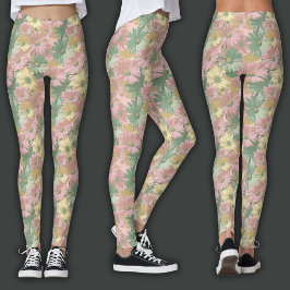 Leggings Estampa Retro | Floral Acuarela