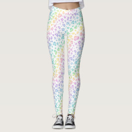 Leggings Estampado de animales del leopardo del arco iris