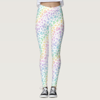 Leggings Estampado de animales del leopardo del arco iris