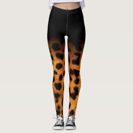 Leggings Estampado de animales del leopardo del *~* y Brown