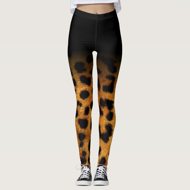 Leggings Estampado de animales del leopardo del *~* y Brown (Anverso)