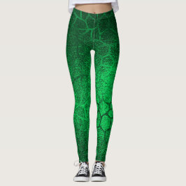 Leggings Estampado de animales del verde esmeralda