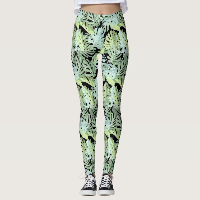 Leggings Estampado de flores 2 de la selva (Anverso)