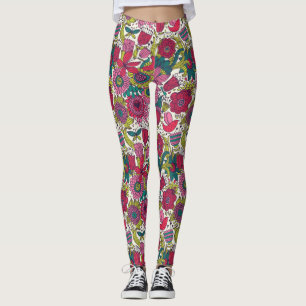 Leggings Estampado de flores brillante