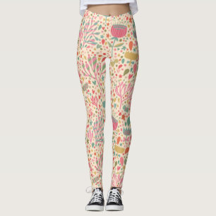 Leggings Estampado de flores brillante
