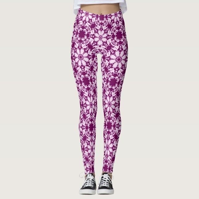 Leggings estampado de flores del victorian (Anverso)