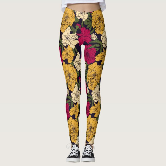 Leggings Estampado de flores elegante (Anverso)