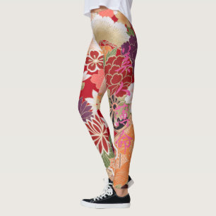 Leggings Estampado de flores oriental