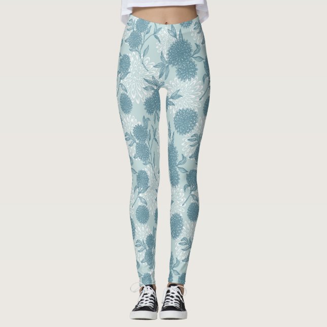 Leggings Estampado de flores retro 2 2 (Anverso)