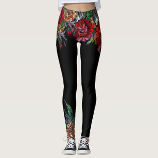 Leggings Estampado de flores vivo de la COLECCIÓN de