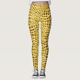 Leggings Estampado de girafa de oro