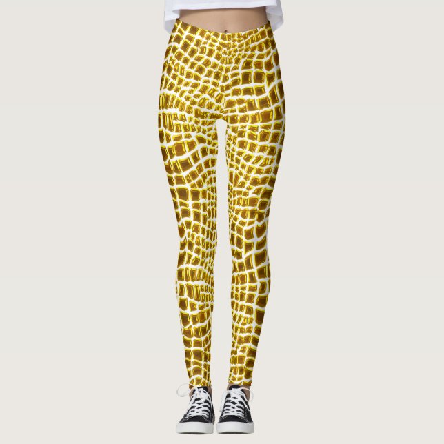 Leggings Estampado de girafa de oro (Anverso)