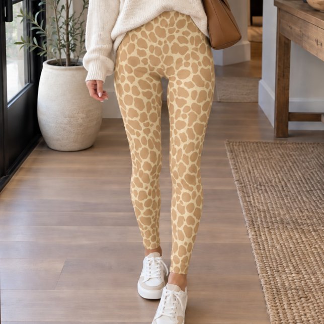 Leggings Estampado de jirafa marrón claro (Subido por el creador)
