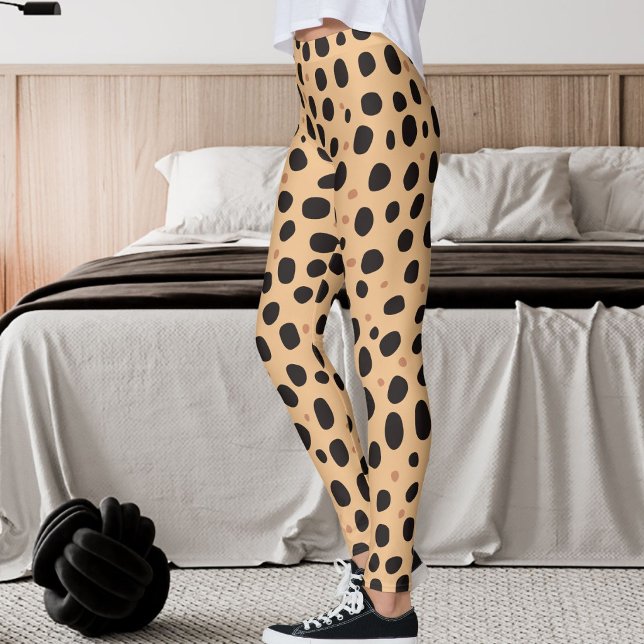 Leggings Estampado de leopardo gris oscuro naranja pastel S (Subido por el creador)